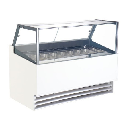 Vitrină frigorifică pentru înghețată, 12 compartimente x 5L, ICE CREAM DISPLAY BORNEO 12X5L, Combi Steel