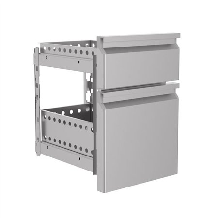 Set sertare, monobloc cu închidere ușoară, 2/3, DRAWERSET 2/3 MONOBLOCK SOFT CLOSING, Combi Steel