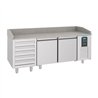 Mese de preparare pizza, 2 uși, 5 sertare, PIZZA COUNTER 2 DOORS 5 DRAWERS, Combi Steel