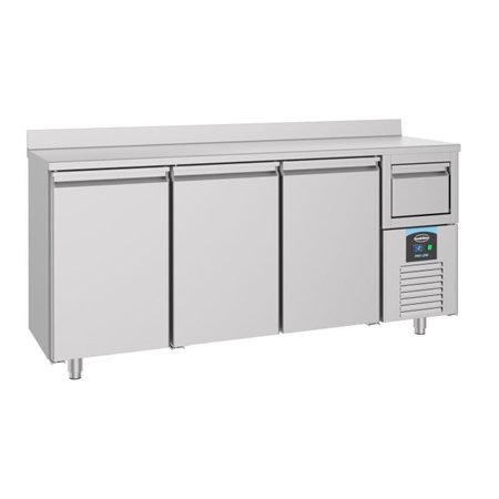 Masă frigorifică, 3 uși, cu sertar de eliminare pentru cafea, 600 REFRIGERATED COUNTER, marca Combi Steel.
