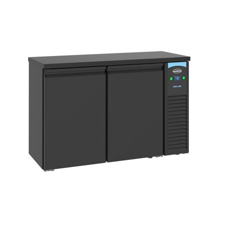 Răcitor băuturi, 2 uși, design elegant, BARCOOLER BLACK 2 DOORS, Combi Steel