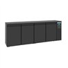 Răcitor băuturi, 4 uși, design elegant, BARCOOLER BLACK 4 DOORS, Combi Steel