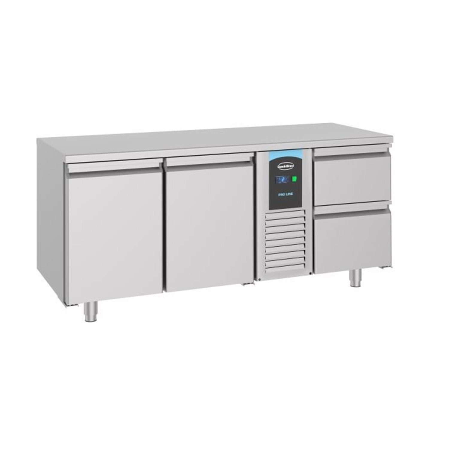 Masă frigorifică, 2 uși și 2 sertare, monobloc, Energy Line, 700 REFRIGERATED COUNTER 2 DOORS AND 2 DRAWERS MONOBLOCK ENERGY LIN