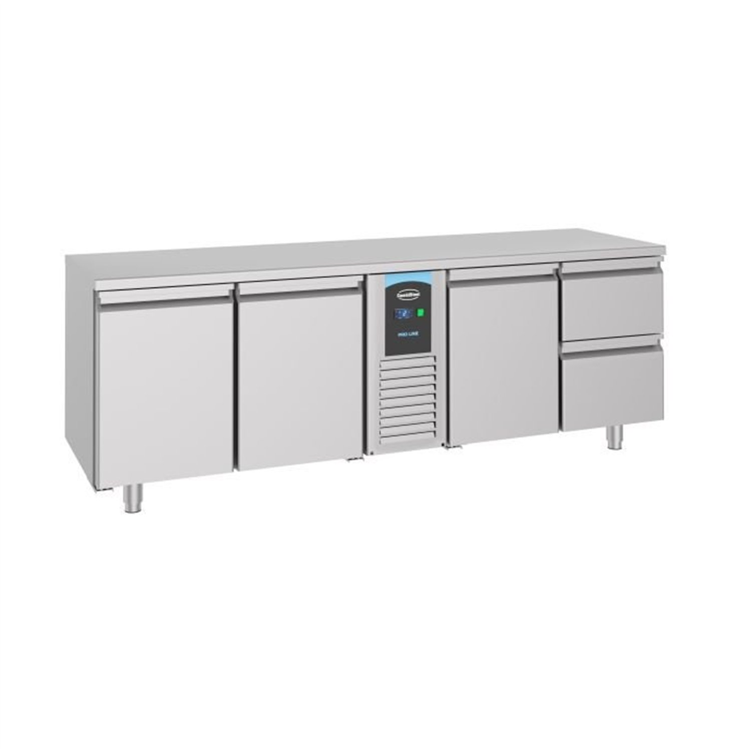 Masă frigorifică, 3 uși și 2 sertare, monobloc, Energy Line, 700 REFRIGERATED COUNTER 3 DOORS AND 2 DRAWERS MONOBLOCK ENERGY LIN