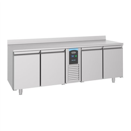 Masă frigorifică, 4 uși, monobloc, linie energetică, 700 REFRIGERATED COUNTER UPSTAND, Combi Steel