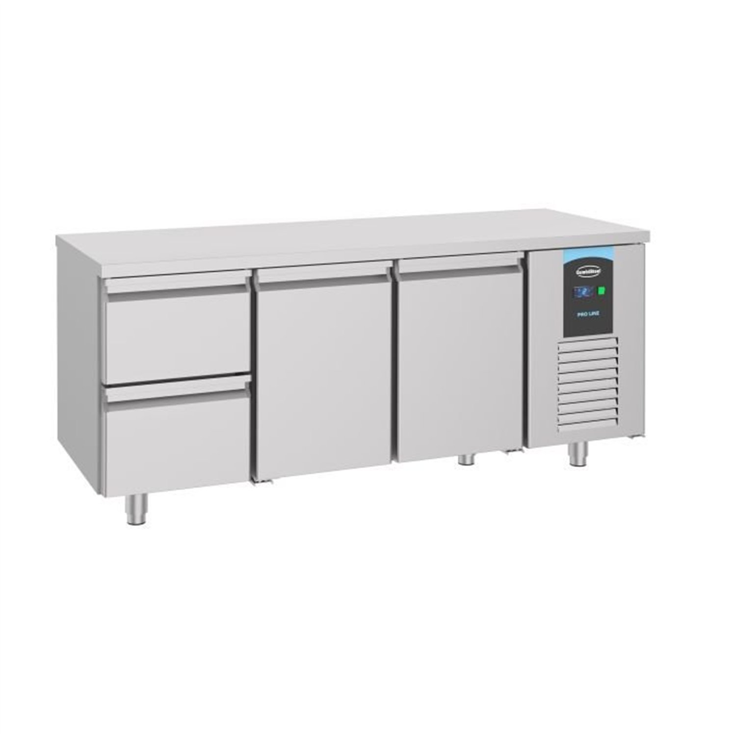 Masă frigorifică, 2 uși, 2 sertare, 700 REFRIGERATED COUNTER 2 DOORS 2 DRAWERS ENERGY LINE, Combi Steel