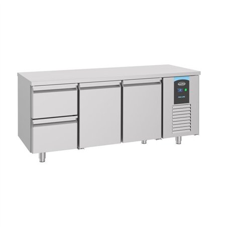 Masă frigorifică, 2 uși, 2 sertare, 700 REFRIGERATED COUNTER 2 DOORS 2 DRAWERS ENERGY LINE, Combi Steel