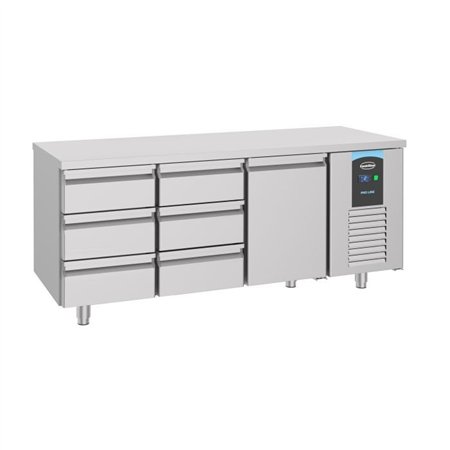 Masă frigorifică, 1 ușă, 6 sertare, linie energetică, 700 REFRIGERATED COUNTER 1 DOOR 6 DRAWERS ENERGY LINE, Combi Steel