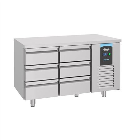 Masă frigorifică, 6 sertare, linie energetică, 700 REFRIGERATED COUNTER 6 DRAWERS ENERGY LINE, Combi Steel