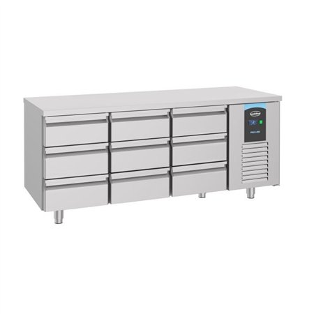 Masă frigorifică, 9 sertare, linie energetică, 700 REFRIGERATED COUNTER 9 DRAWERS ENERGY LINE, Combi Steel