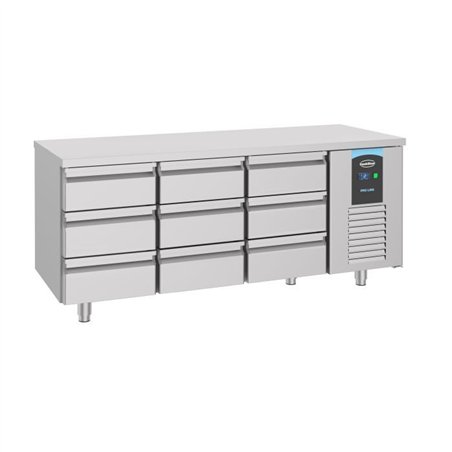 Masă frigorifică, 9 sertare, linie energetică, 700 REFRIGERATED COUNTER 9 DRAWERS ENERGY LINE, Combi Steel