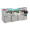 Mese refrigerate, 3 uși, stație bar cocktail, Combi Steel