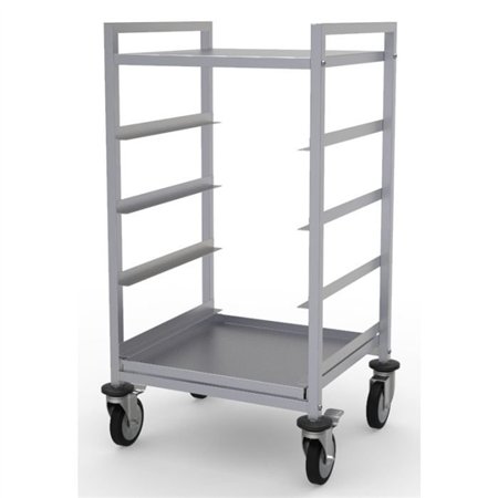 Cărucior pentru servire, cu coș, 500x500 mm, Combi Steel
