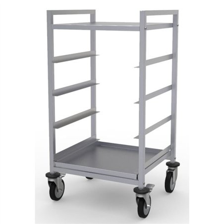 Cărucior pentru servire, cu coș, 500x500 mm, Combi Steel