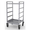 Cărucior pentru servire, cu coș, 500x500 mm, Combi Steel