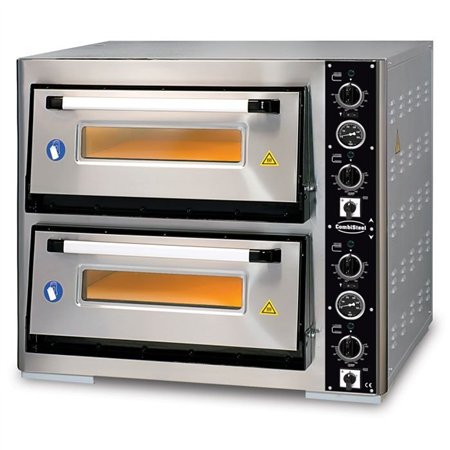 Cuptor pentru pizza, dublu, 2 x 4 tăvi, ELEC. PIZZA OVEN DOUBLE 2 X 4, Combi Steel