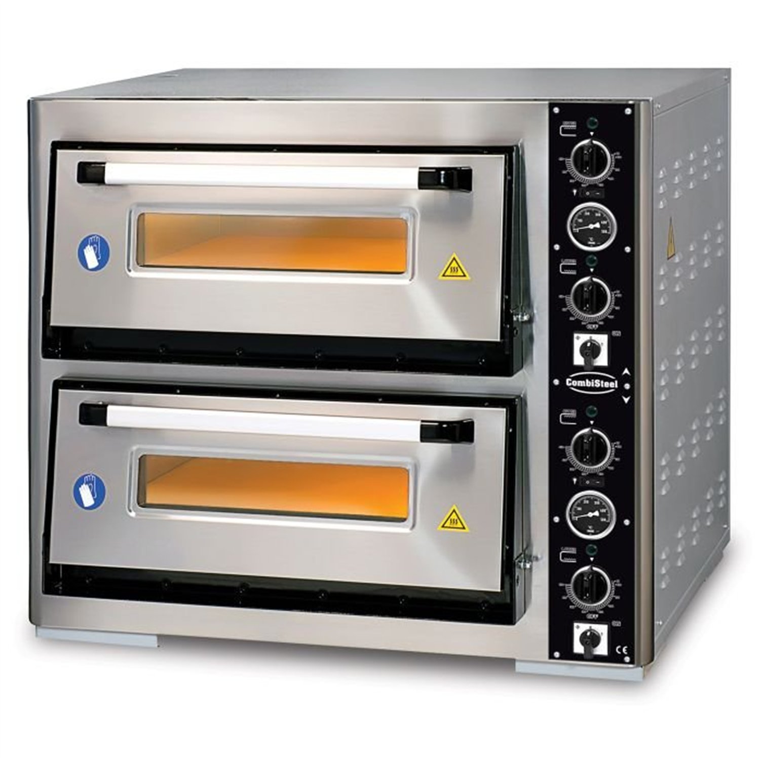 Cuptor pentru pizza, dublu, 2 x 6 tăvi, ELEC. PIZZA OVEN DOUBLE 2 X 6, Combi Steel