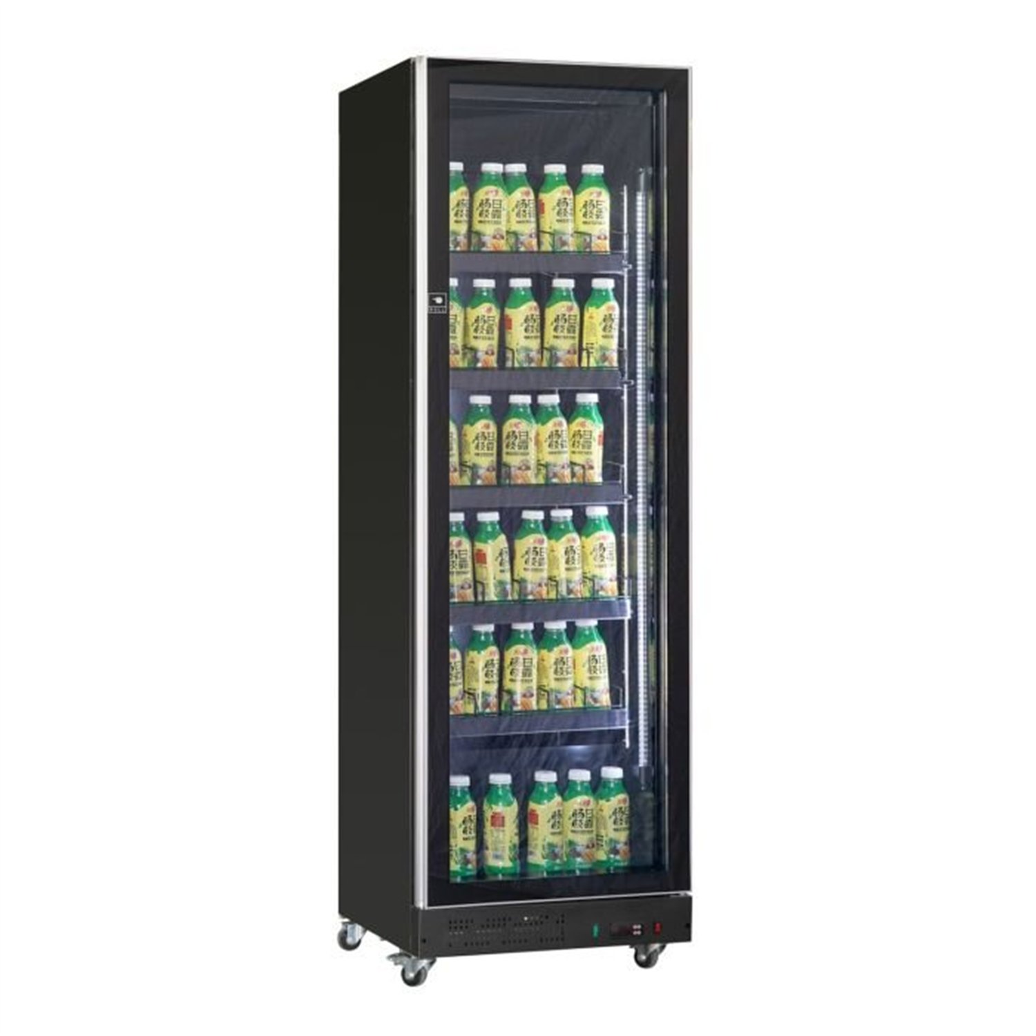 Vitrină frigorifică cu ușă din sticlă, 1 ușă, negru, Combi Steel