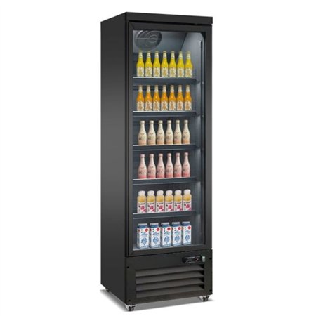 Vitrină frigorifică frigorifică cu ușă din sticlă, 1 ușă, negru, CEB-500R BL, Combi Steel