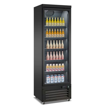 Vitrină frigorifică frigorifică cu ușă din sticlă, 1 ușă, negru, CEB-500R BL, Combi Steel