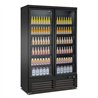 Congelator cu 2 uși din sticlă, negru, CEB-1200F BL, Combi Steel
