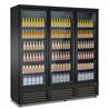 Congelator cu 3 uși din sticlă, negru, CEB-1600F BL, Combi Steel