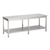 Masă de lucru cu raft inferior, 2500 mm, Combi Steel