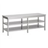 Masă de lucru, 2 rafturi, 2600 mm, 600 WORKTABLE 2 SHELVES 2600, Combi Steel