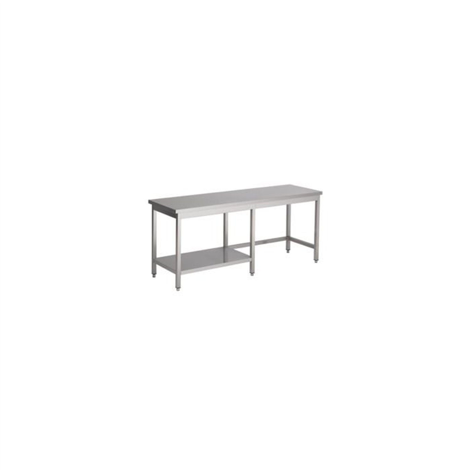 Masă de lucru cu raft inferior, 800 WORKTABLE ½ BOTTOM SHELF 2700, Combi Steel