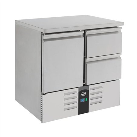 Masă frigorifică, 1 ușă, 2 sertare, REFRIGERATED COUNTER 1 DOOR/2 DRAWERS, Combi Steel
