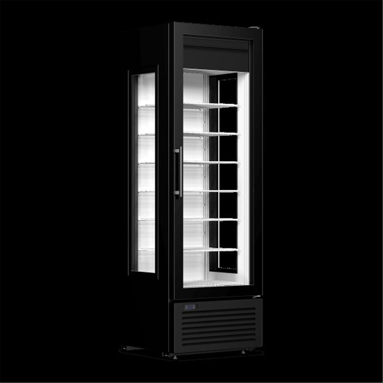 Congelator comercial, cu uși din sticlă, 400 litri, CRF 400 3D GLASS, Crystal
