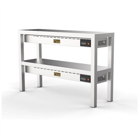 Suport de servire, încălzitor ceramic cu 2 niveluri, 1000W, 6 încălzitoare de 250W, Combi Steel.