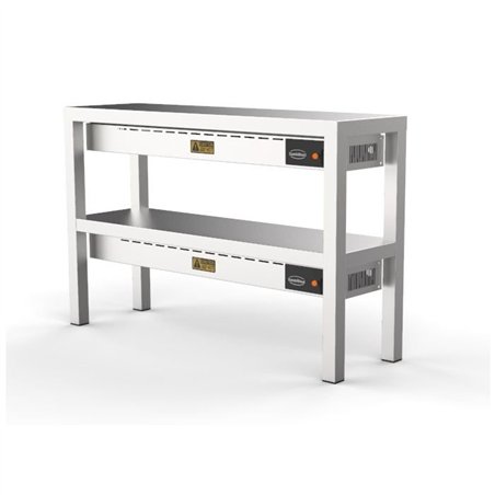 Suport încălzit ceramic, 2 niveluri, 8 încălzitoare de 250W, OVERSHELF CERAMIC HEATED 2 LEVELS 1400, Combi Steel.