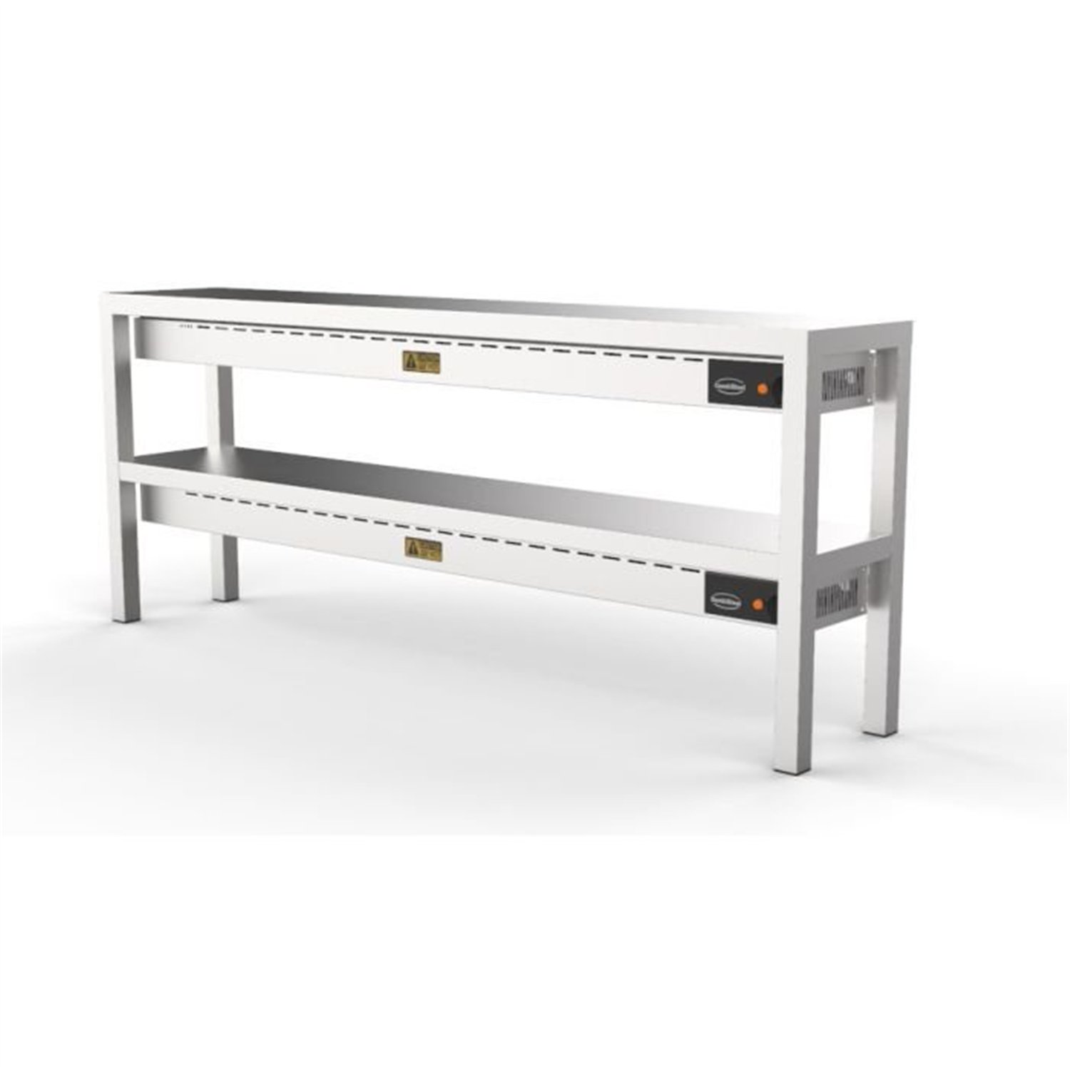 Suport de servire, încălzitor ceramic cu 2 niveluri, 10 încălzitoare de 250W, OVERSHELF CERAMIC HEATED 2 LEVELS 1800, Combi Stee