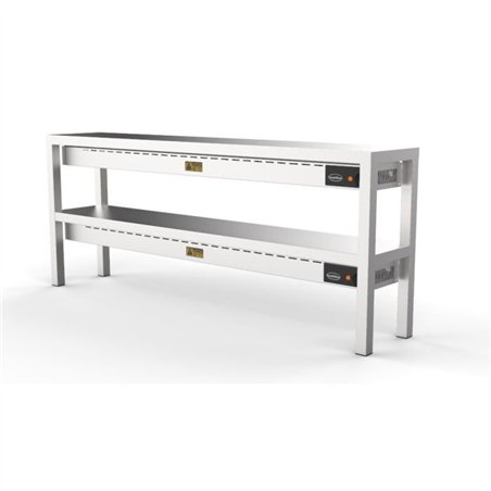Suport de servire, încălzitor ceramic cu 2 niveluri, 2000W, 12 încălzitoare de 250W, Combi Steel.