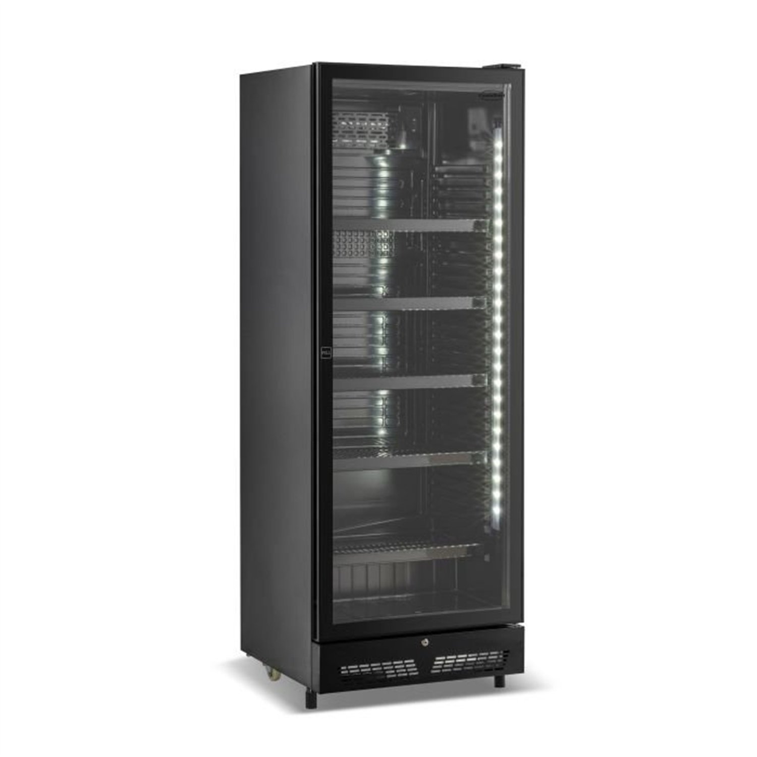 Vitrină frigorifică frigorifică cu ușă din sticlă, 1 ușă, negru, SVE-450 BL, Combi Steel