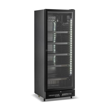 Vitrină frigorifică frigorifică cu ușă din sticlă, 1 ușă, negru, SVE-450 BL, Combi Steel