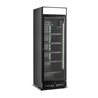 Refrigerator cu ușă din sticlă, negru, cu boxă de iluminat, SVE-450 BLC, Combi Steel