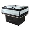 Insulă frigorifică cu capac din sticlă, 1.3 m, Combi Steel