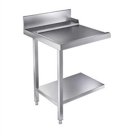 Masă de ieșire cu raft inferior, 700 mm, stânga, model 7280.0045-0046, Combi Steel