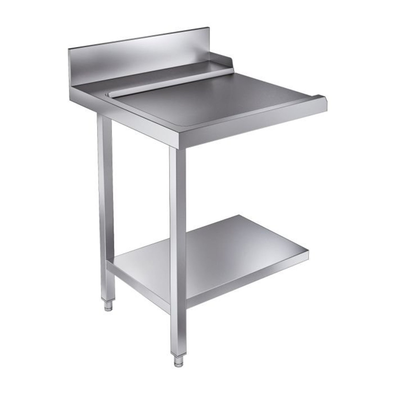 Masă de ieșire cu raft inferior, 700 mm, stânga, model 7280.0045-0046, Combi Steel