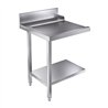 Masă de ieșire cu raft inferior, 700 mm, stânga, model 7280.0045-0046, Combi Steel