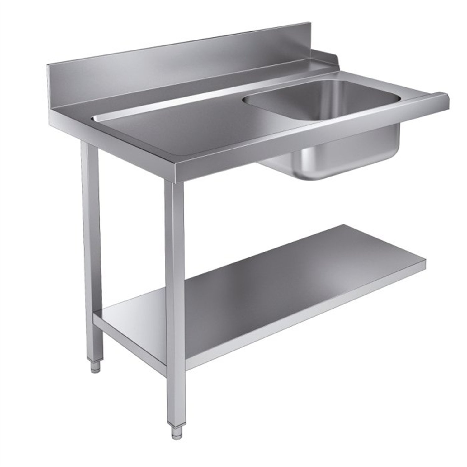 Masă de intrare, raft inferior 1200 stânga, model 7082.0070 - 0075, Combi Steel
