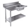 Masă de intrare, raft inferior 1200 stânga, model 7082.0070 - 0075, Combi Steel
