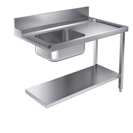 Masă de lucru cu raft inferior, 1200 mm, dreapta, pentru modelul 7082.0070 - 0075, Combi Steel