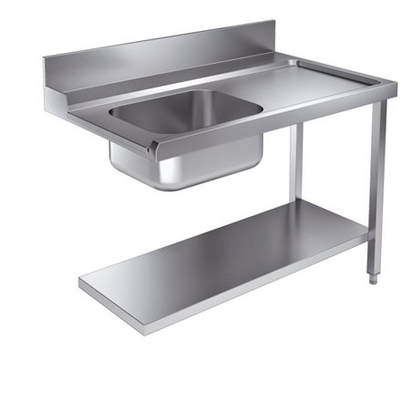 Masă de lucru cu raft inferior, 1200 mm, dreapta, pentru modelul 7082.0070 - 0075, Combi Steel