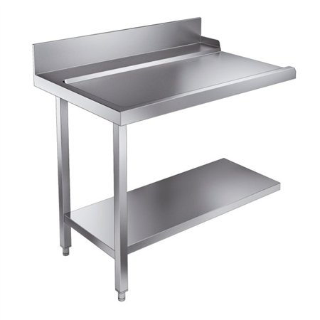 Masă de ieșire cu raft inferior, 1100 stânga, model 7082.0070-0075, Combi Steel
