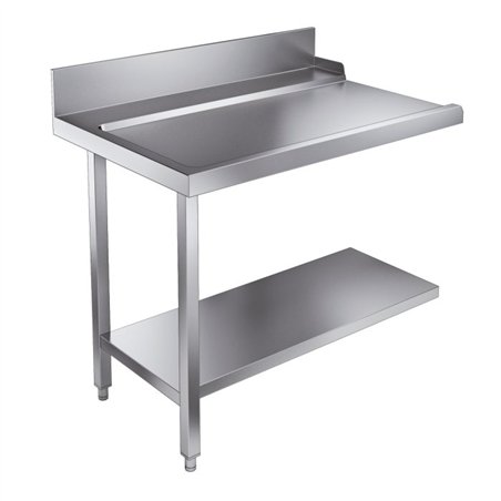 Masă de ieșire cu raft inferior, 1100 stânga, model 7082.0070-0075, Combi Steel