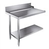 Masă de ieșire cu raft inferior, 1100 stânga, model 7082.0070-0075, Combi Steel