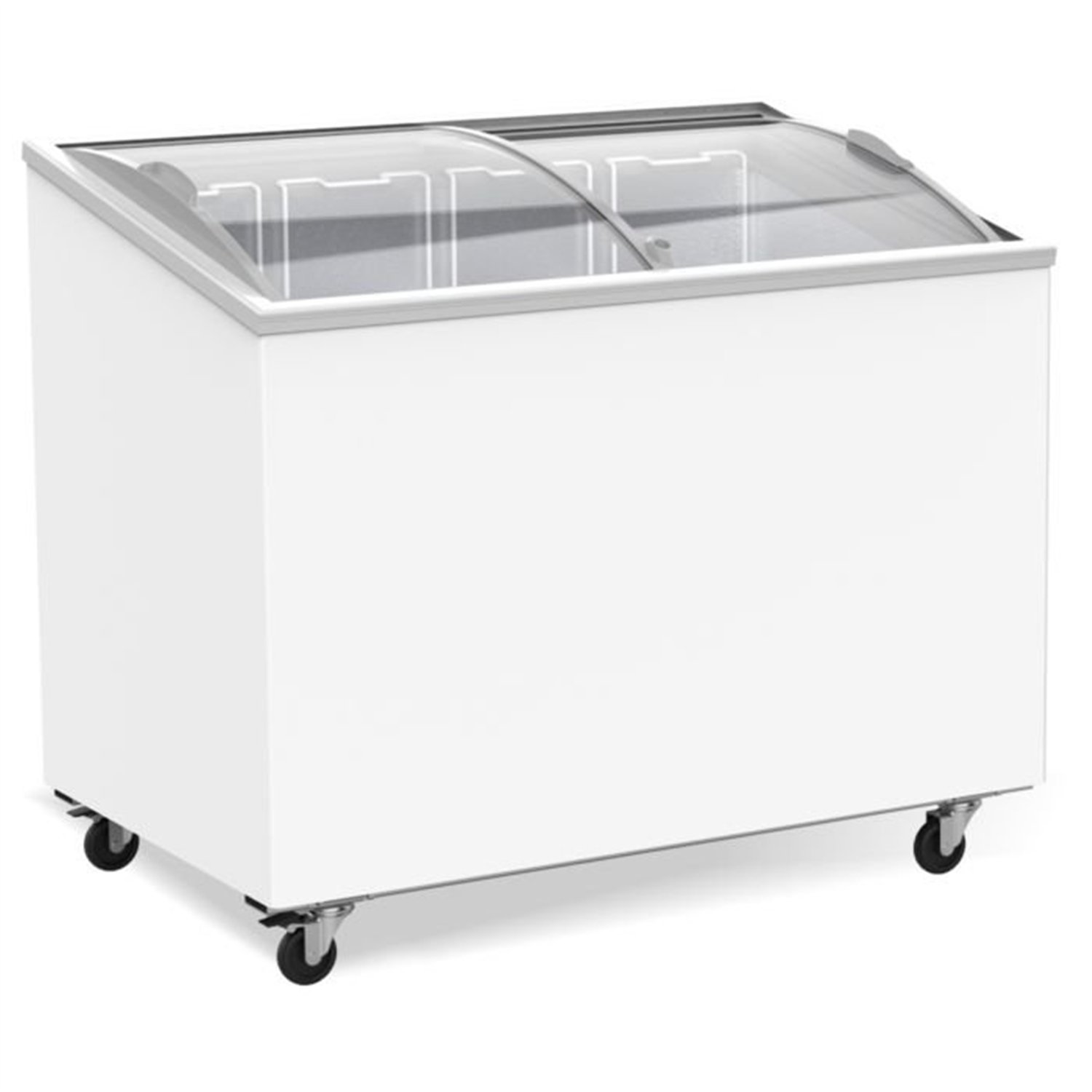 Ladă frigorifică cu capac din sticlă, 297 L, Combi Steel
